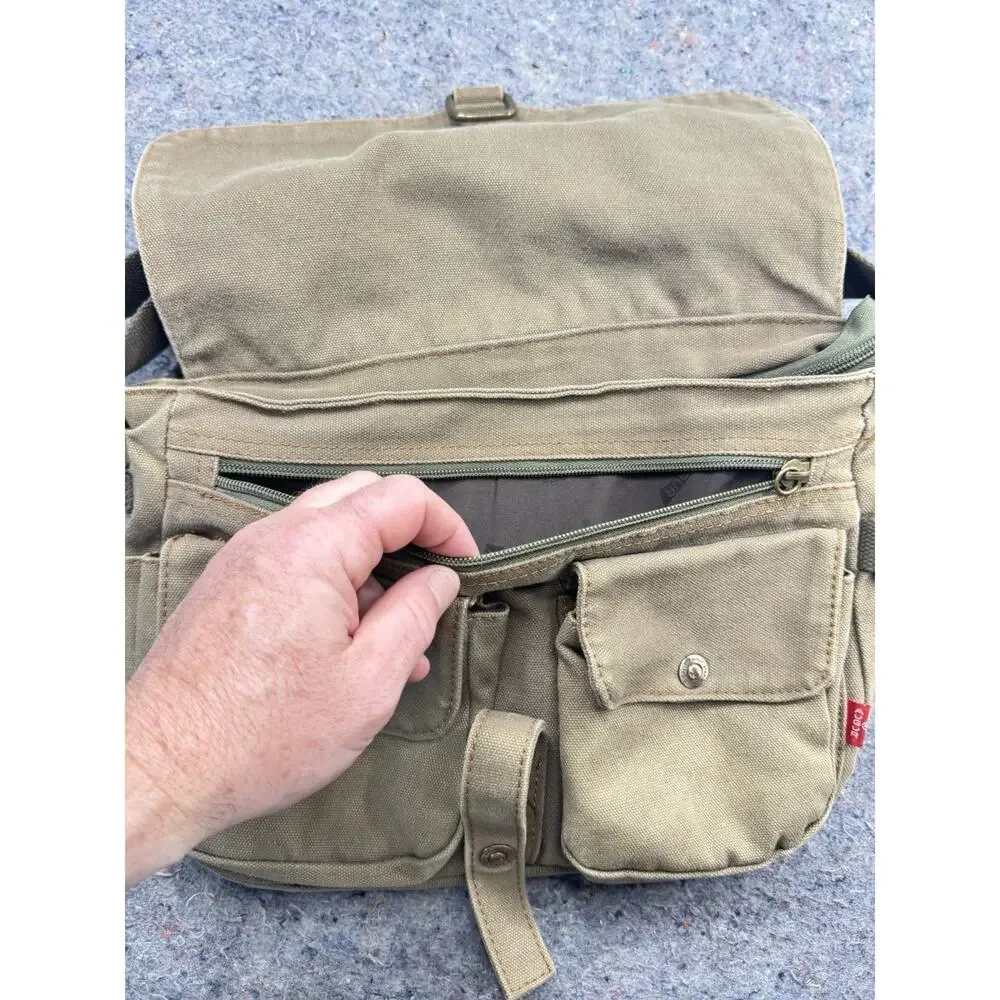 Augur Canvas Messenger Bag Crossbody Laptop Utility Satchel Vintage Style 1300